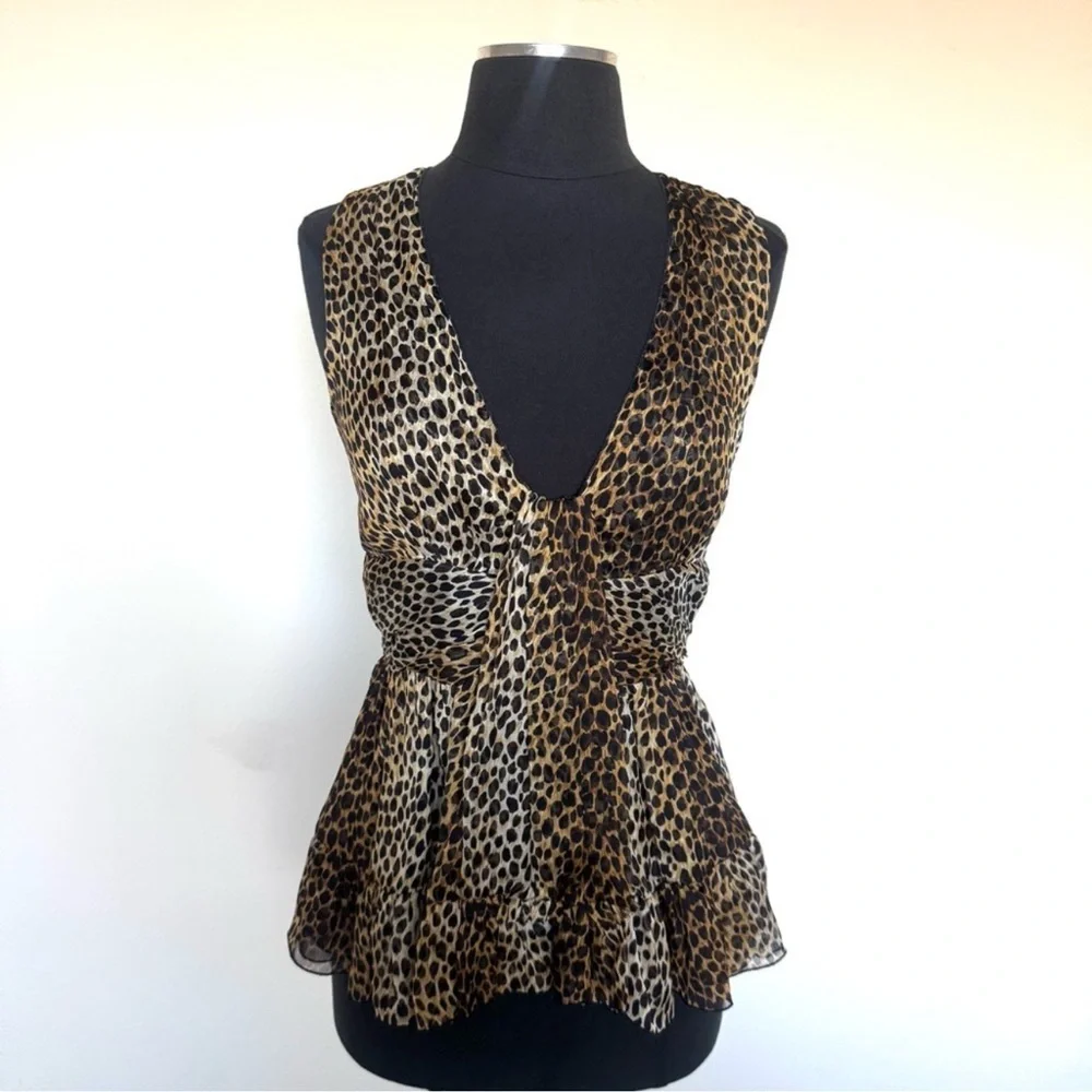 Dolce & Gabbana Silk Animal Print Top - Picture 4 of 12